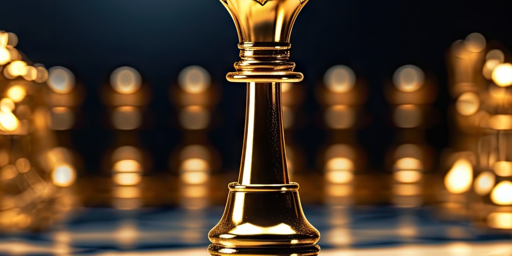 Golden King Chess Piece